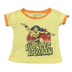 DC Comics Wonder Woman Baby Girls Size 12M Retro Ringer Tee T-shirt